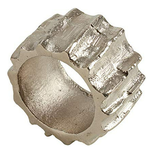 Saro Lifestyle Côtelé Collection Ribbed Napkin Rings (set Of