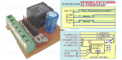 Pack 4x Turn On Delay 12v Version Con Bornes Bornera-p