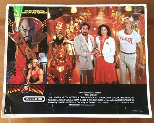 Flash Gordon 1980 4 Lobby Cards Originales Usa Musica Queen