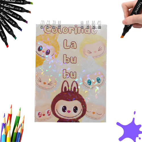 Livro De Colorir Labubu Monsters Em Capa Dura Com Desenhos Variados E Detalhados - Ideal Para Relaxamento, Combater O Estresse E Estimular A Criatividade! Um Presente Incrível Para Crianças E Adultos
