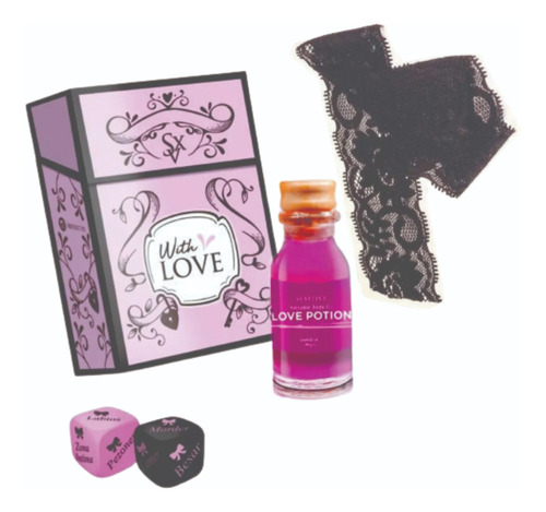 Kit Dados De Juego + Lazo+ Lubricante + Preservativos Pareja