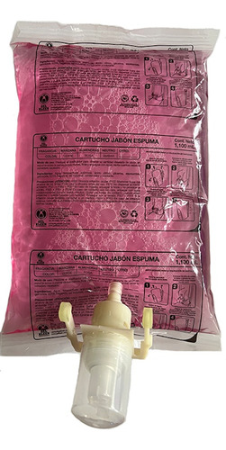 Cartucho Jabon Espuma Antibacterial Antirobo Para Mano 1.1 L