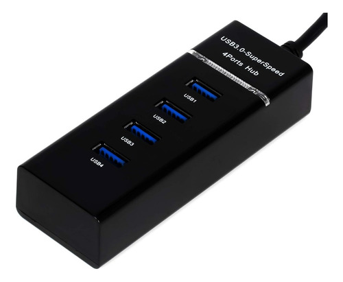 Hub Usb 3.0 De 4 Portas De Alta Velocidade Led Notebook