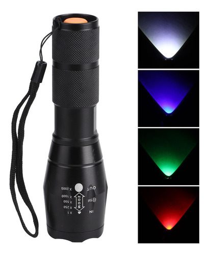 4 Cores Em 1 Lanterna Led Lanterna Telescópica Zoomable