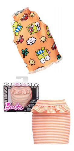 Barbie Fashion Hello Kitty Blusa Keroppi Y Falda