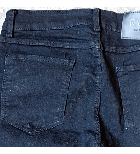 Jeans Negro Strech Entubado Talla Real 32 Marca Rvainz's