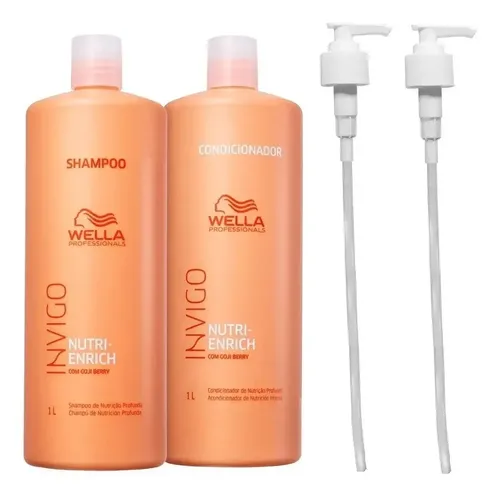 Kit Wella Invigo Nutri-Enrich Shampoo 1L + Condicionador 1L