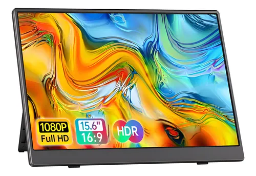 Monitor Portátil 15.6'' Tela Externa Hdr Ips 1080p Ultrafino Preto