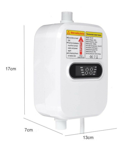 Imagen 3 de 7 de Mini Calentador De Agua Para Ducha Calefactor Para Baño