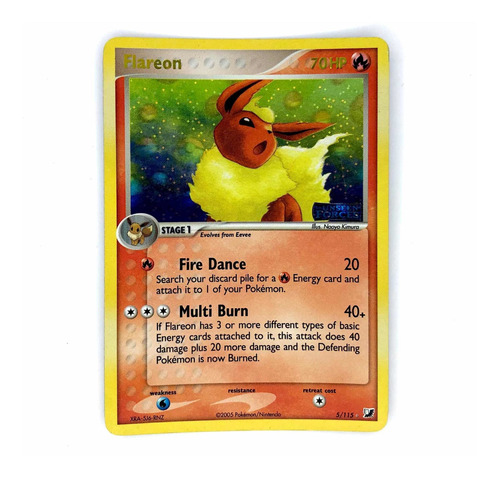 Flareon 5/115 Holo - Carta Original Pokémon Unseen Forces