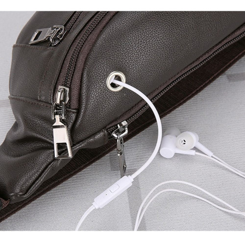 Riñonera, Bandolera De Piel, Paquete De Lujo Para Hombre