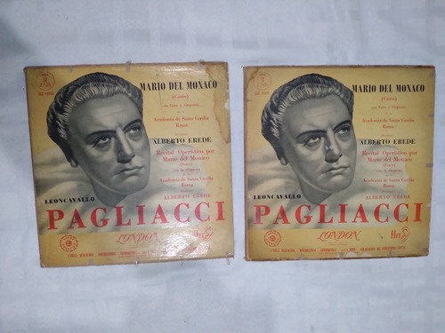 2 Vinilos Opera Pagliacci, Leoncavallo. Mario Del Monaco