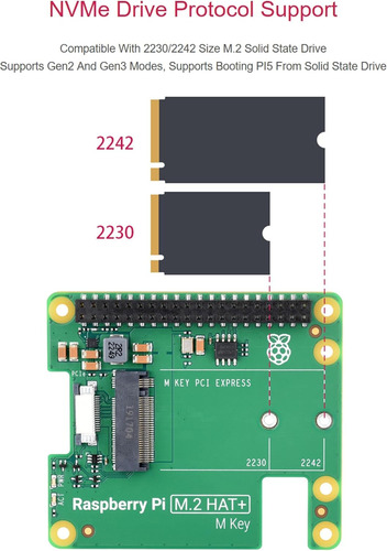 Adaptador Ssd M.2 Hat P/ Raspberry Pi 5 Ueekkoo