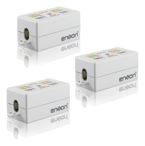 Paquete De 3 Cople Utp Enson Hilo A Hilo Cat5e Para Unir Utp