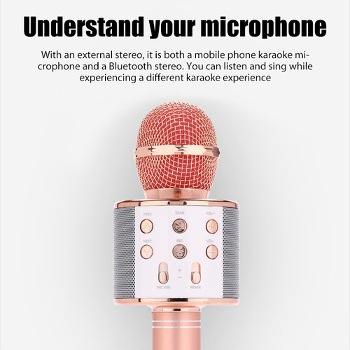 Micrófono Portátil Bluetooth For Cantar Micrófono Práctico