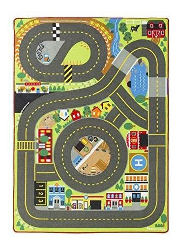 Melissa & Doug Jumbo Carreteras Actividad Alfombra Con 4 Señ