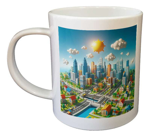 Taza Plastico Ciudades Ladrillos Jueguete Edificios M1