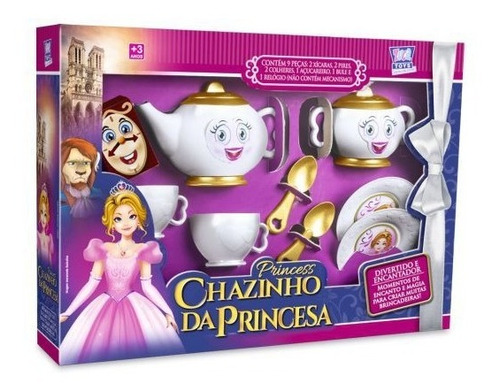 Chazinho Da Princesa Jogo De Chá Infantil 9 Peças