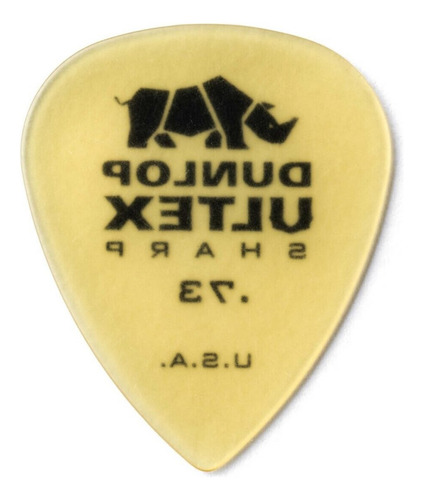 6 Plumillas Dunlop Ultex Sharp .73 433p.73 Color Amarillo/Transparente