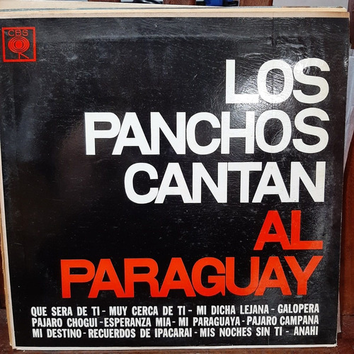 Vinilo Los Panchos Catan Al Paraguay M6