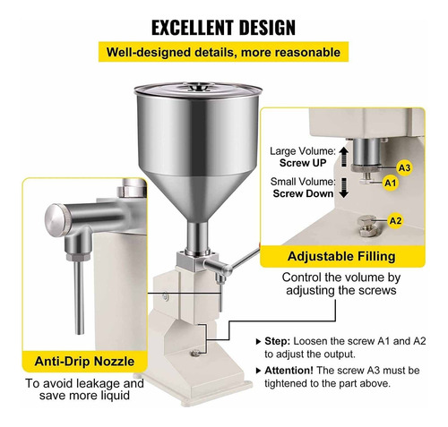 Máquina De Llenado De Líquidos Manual De 10 A 110 Ml,