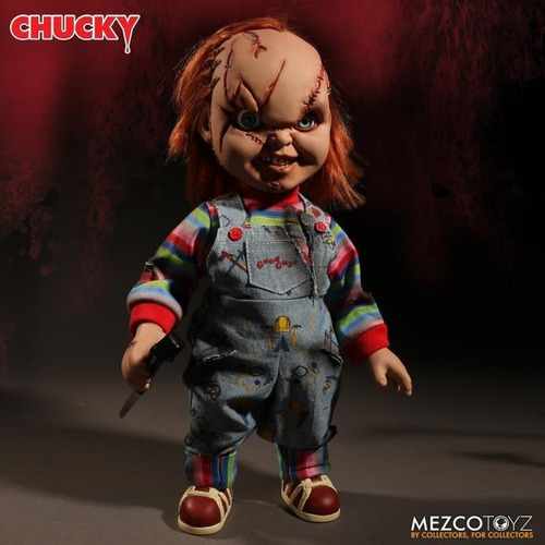 Chucky Scarred Mega Scale Mezco Child's Play Habla Frases