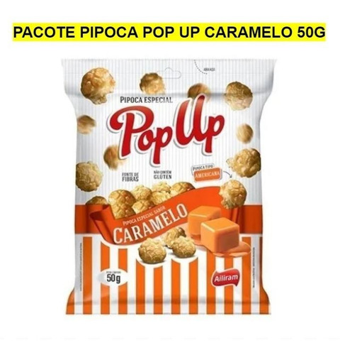 Pacote Pipoca Caramelo 50g Pop Up - Ailiram