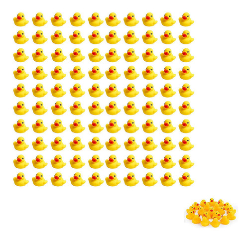 Sohapy 100 Mini Patos De Goma Amarillos Pequenos Para Baby S