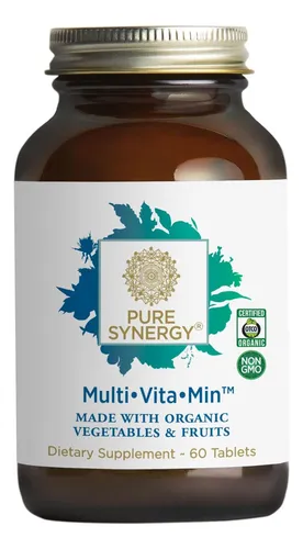 Pure Synergy Multi·vita·min | Multivitamínico Vegano Hecho Con Alimentos Integrales Orgánicos 60 Tabletas