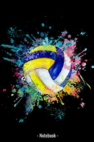 Notebook - Voleibol Color Splash: Formato A5 Con 120 Paginas