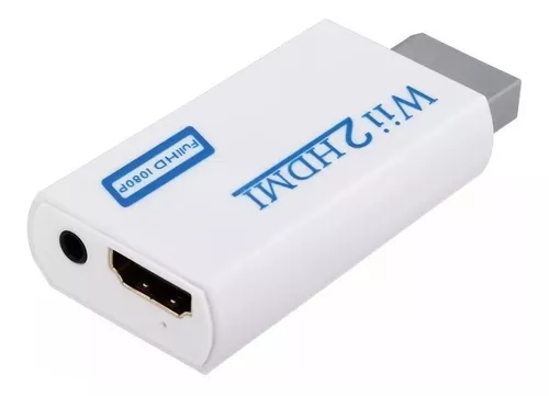 Wii 2 Hdmi Adaptador Wii Hdmi Aux 3.5 1080p + Cable Hdmi - JM Productos
