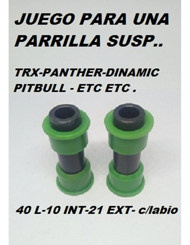 Panher , Pitbull Dinamic ,bujes De Parrilla Suspension Atv