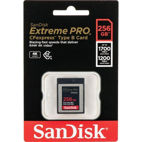 Cartão Memória Sandisk Cfexpress 256gb Extreme Pro Type B