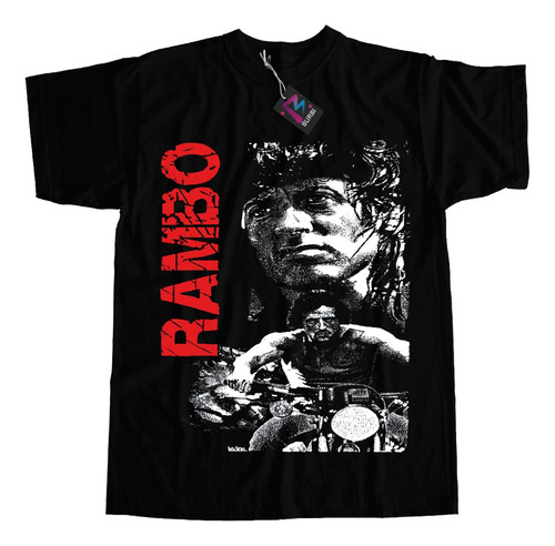 Remera Rambo Dtf Estampa Grande Calidad Premium