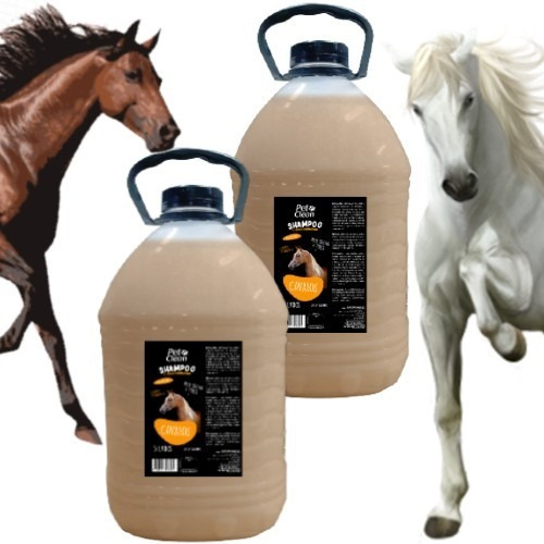 Banho Pra Cavalos Potros Equino E Bovino Kit Shampoo 5l Cada