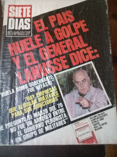 Antigua Revista **siete Dias** Nº 852, 12 De Octubre De 1983