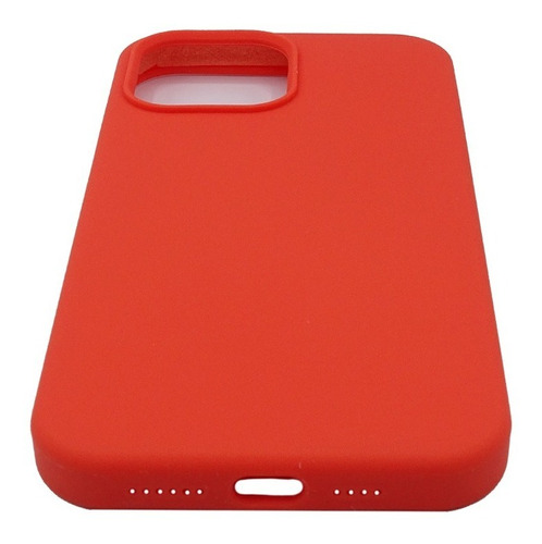 Carcasa Para iPhone 13 Mini - Liquid Silicon - Marca Cofolk Color Naranjo