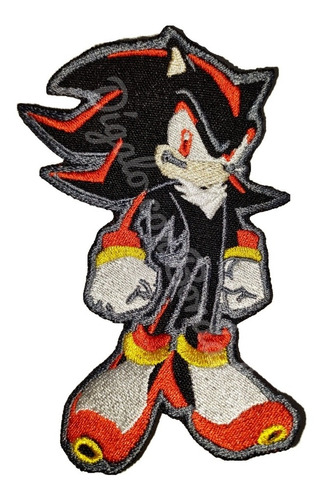 Aplique Bordado Shadow The Hedgehog Parche Sonic