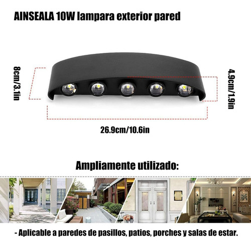 Moderna Lámpara De Pared Led Arqueada Focos Flotantes
