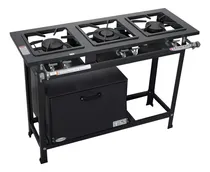 Comprar Fogão Industrial Piso 3 Bocas C Forno Itajobi Fogões Bp Luxo Cor Preto Gás