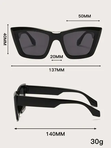 Lentes De Sol Negros De Shein
