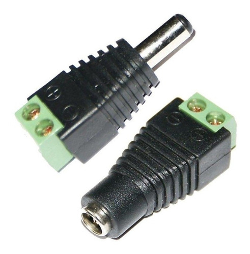 Conectores Jack Par Plug 2.1mm X 5.5mm Camaras De Seguridad