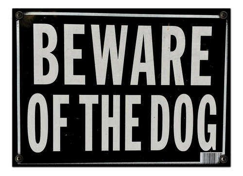 #63 - Cuadro Vintage 21 X 29 Cm / Beware Of The Dog!