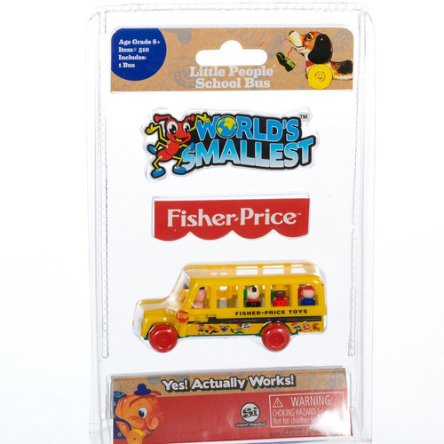 Mini School Bus Little People Fisher Price Worlds Smallest