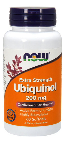 Ubiquinol NOW, 200 mg, 60 cápsulas blandas