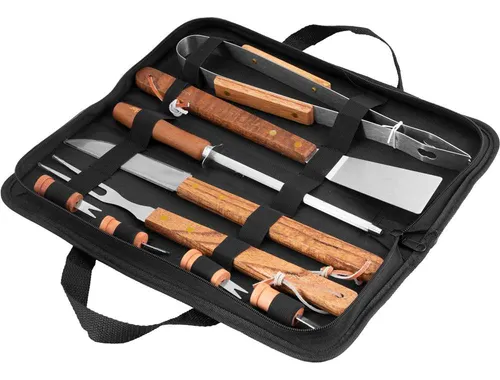Jogo De Utensílios Para Churrasco Aço Inox 10 Pçs Vonder