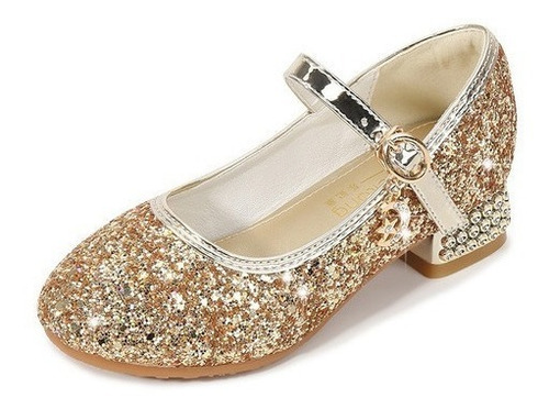 Zapatos Princesa Lentejuelas De Plata Para Niñas S:25-38