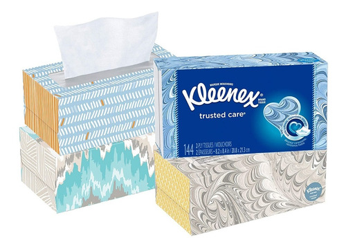 Kleenex Trusted Care Paquete De 12cajas Con 144 Pañuelos C/u