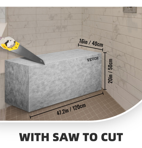 Vevor Banco Triangular De Ducha 120x40x50 Cm Carga De 200 Kg