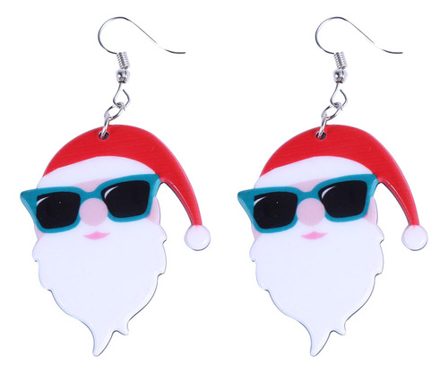 1 Par De Pendientes Navideños De Papá Noel